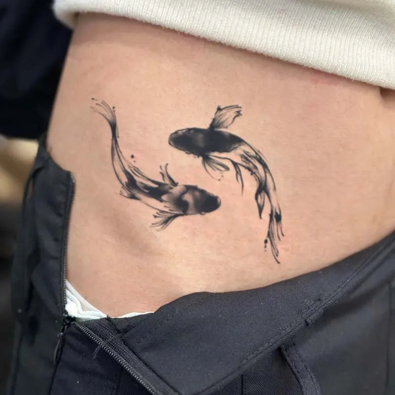 Tatouage Éphémère Carpe Koï – Waterproof 1 à 2 Semaines