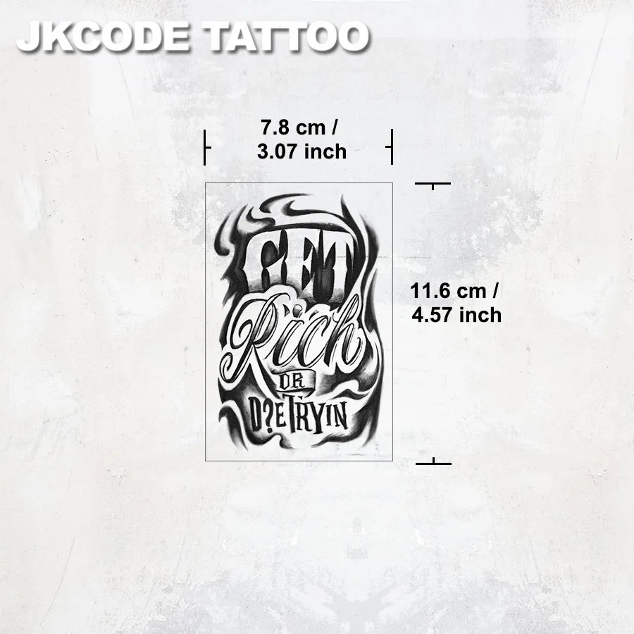Tatouage Éphémère Hip-Hop - Style Graffiti Unisexe
