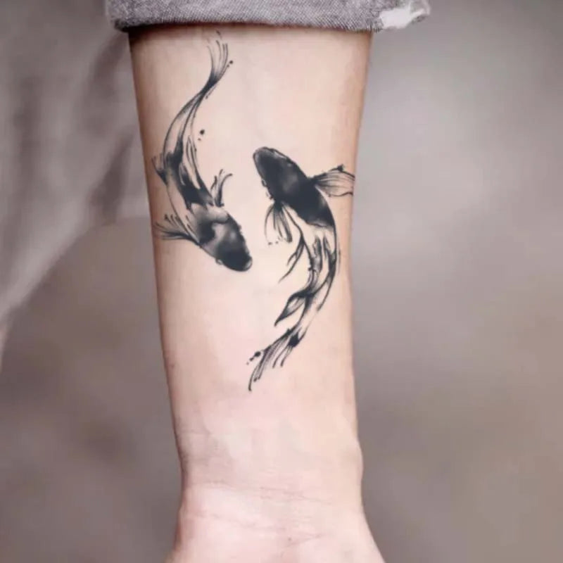 Tatouage Éphémère Carpe Koï – Waterproof 1 à 2 Semaines