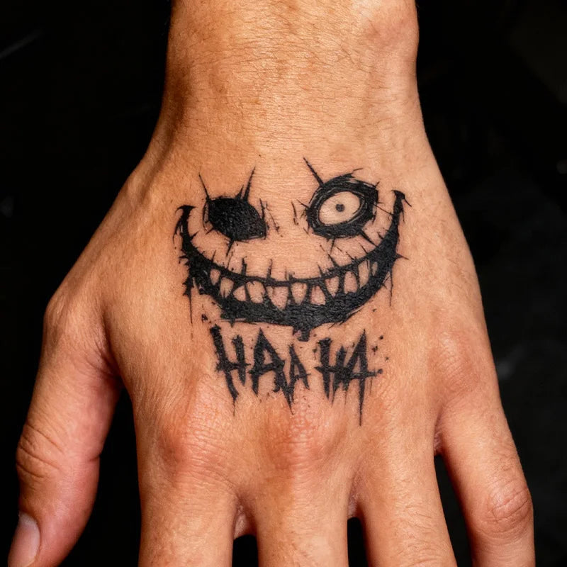 Tatouage Éphémère Horror – Visage Rieur Style Joker