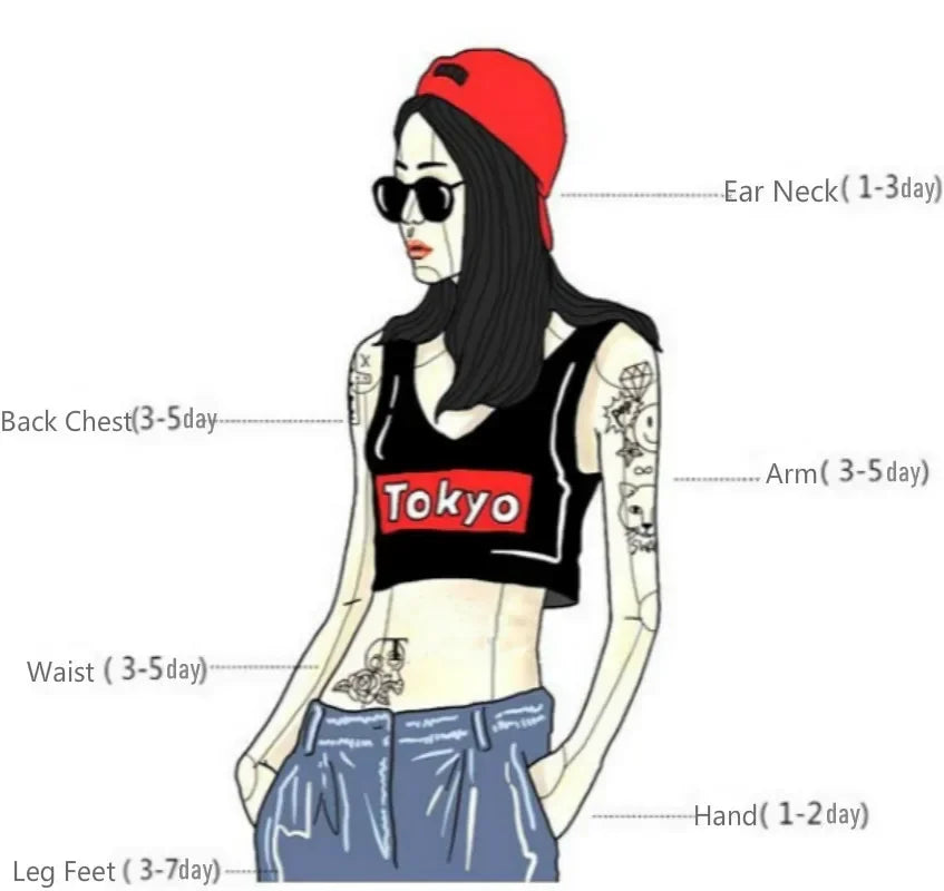Tatouage Éphémère Dark – Fallen Girl Style Alternatif