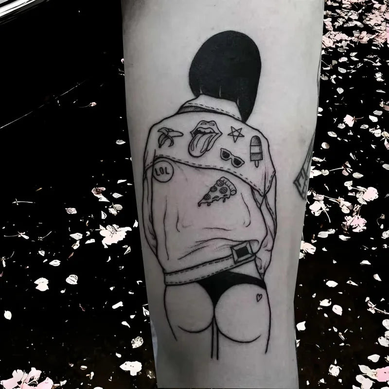 Tatouage Éphémère Dark – Fallen Girl Style Alternatif