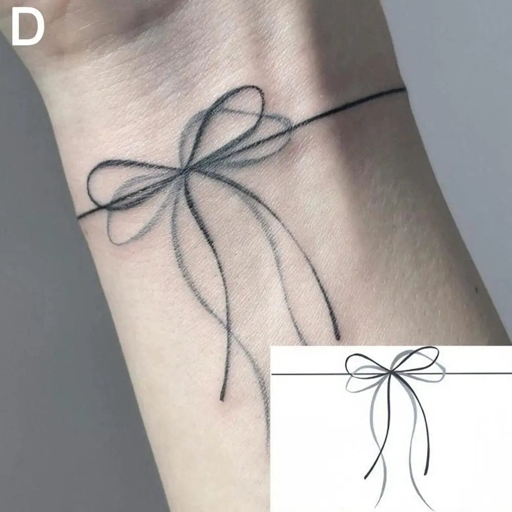 Tatouage Éphémère Nœud Rose - Tendance TikTok