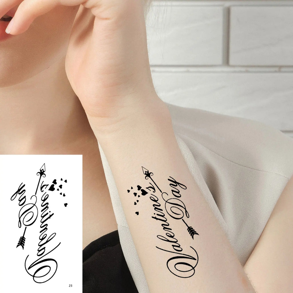 30 Tatouages Éphémères Femme - Papillon, Fleurs & Cœur